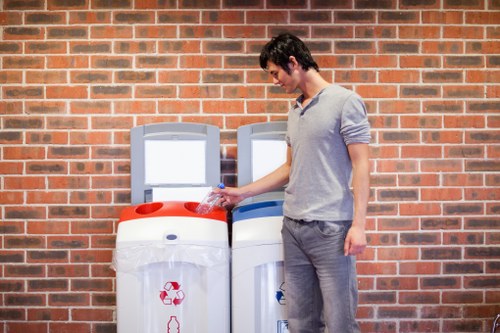Professional waste removal team at work